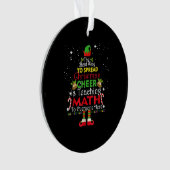 Enseignant Math Noël Chemise Elfe Noël Cheval (devant)