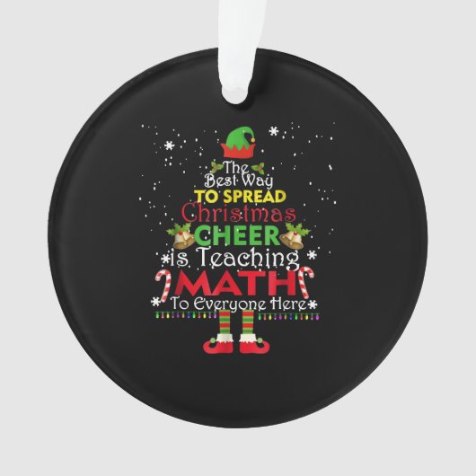 Enseignant Math Noël Chemise Elfe Noël Cheval (devant)