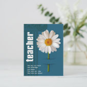 Enseignant Merci. Carte postale Daisy Design (Debout devant)