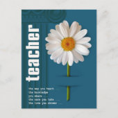 Enseignant Merci. Carte postale Daisy Design (Devant)