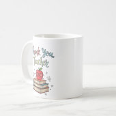 Enseignant Merci Livres & Pomme Mug (Devant gauche)