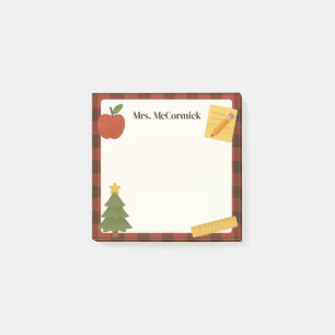 Enseignant Noël Vacances Sticky Post-It Notes