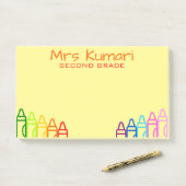 Enseignant personnalisé Crayon Design Post-It Note (Sur un bureau)