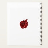 Enseignant personnalisé Rouge Faux Sequin Apple (Dos)