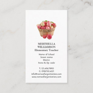 ENSEIGNANT   Pommes   Carte de visite photo