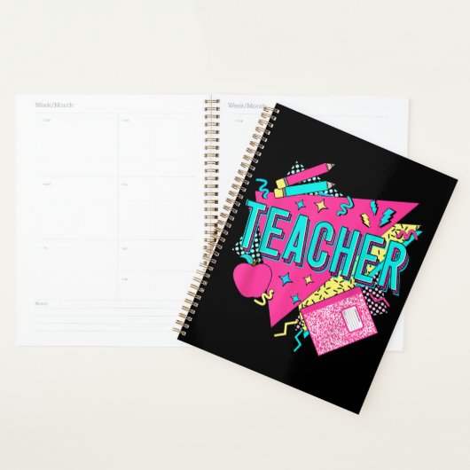 Enseignant Rétro Années 90 Coloré Enseignant Retou (Devant avec enveloppe)