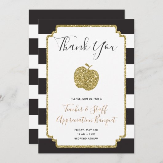 Enseignant Semaine d'appréciation Invitation École (Devant / Derrière)