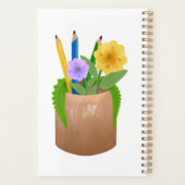 Enseignant Substitut Crayons Fleurs Petites (Dos)