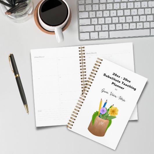 Enseignant Substitut Crayons Fleurs Petites