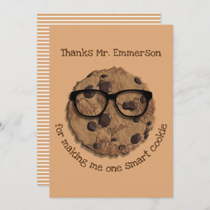 Enseignant Un Carte de remerciements de cookies in