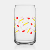 Enseignant Vie Mignonne École Can Glass Wrap (Verso)