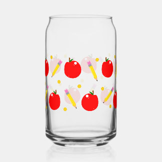 Enseignant Vie Mignonne École Can Glass Wrap