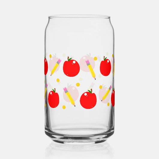 Enseignant Vie Mignonne École Can Glass Wrap (Recto)