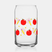 Enseignant Vie Mignonne École Can Glass Wrap (Verso)