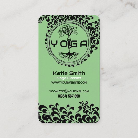 Enseignants de yoga / Carte de visite instructeur (Devant)