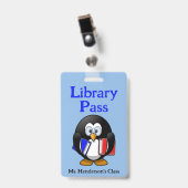 Enseignants École Bibliothèque Badge de passe (Avant avec clip)
