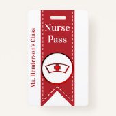 Enseignants École Infirmière Passe Hall Badge (Dos)