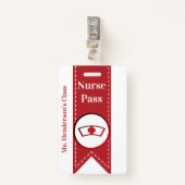 Enseignants École Infirmière Passe Hall Badge (Devant avec clip)