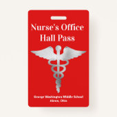 Enseignants École Infirmière Passe Hall Badge (Devant)