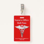 Enseignants École Infirmière Passe Hall Badge (Devant avec clip)