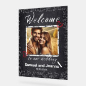 Enseignants Mariage Chalk Board Bienvenue (Angle)