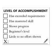 ENSEIGNANTS NOTES D'ÉVALUATION TAMPON EN CAOUTCHOU (Impression)