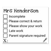 ENSEIGNANTS NOTES D'ÉVALUATION TAMPON EN CAOUTCHOU (Impression)