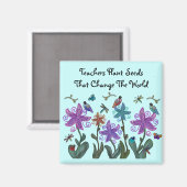 Enseignants Plante Graines Magnets (Recto/Verso)