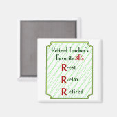 Enseignants Retraités 3Rs - Magnet (Recto/Verso)