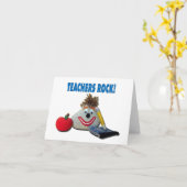 Enseignants Rock ! Carte de note blanche (Fleur jaune)