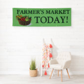 Enseigne bannière de légumes personnalisable du ma (En situation)