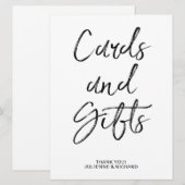 Enseigne Cartes et Cadeaux | Lettres stylisées à l (Devant / Derrière)