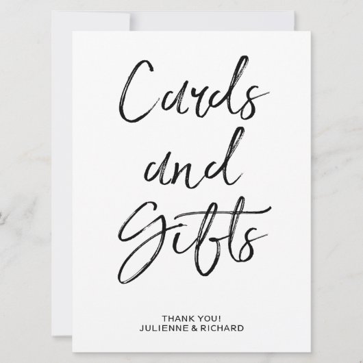 Enseigne Cartes et Cadeaux | Lettres stylisées à l (Devant)