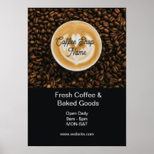 Enseigne de bannière de salon de café | Affiche d'