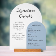 Enseigne de bar de mariage en arche en acrylique p