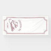 Enseigne de bar de mariage script Bannière de nom (Horizontal)