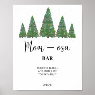 Enseigne de bar mom-osa Evergreen. Affiche de bar
