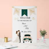 Enseigne de bienvenue de mariage moderne en acryli (Mariage)