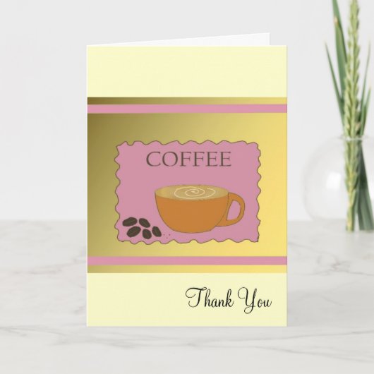 Enseigne de café rose Merci (Devant)