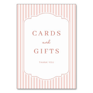 Enseigne de cartes et cadeaux rose vintage reconna