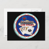 Enseigne de Las Vegas & Carte Poker Jetons (Devant / Derrière)