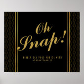 Enseigne de mariage art déco moderne oh snap hasht (Devant)