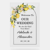 Enseigne de mariage en acrylique Citron Méditerran (Recto)