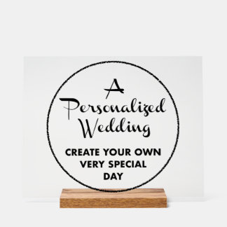 Enseigne de mariage personnalisée 11 "x 14" en acr