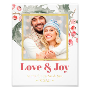 Enseigne de photo de mariages d'hiver de Noël