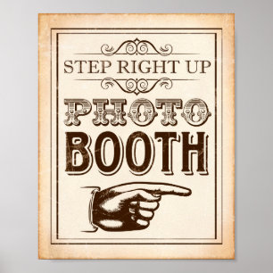 Enseigne de Photomaton de Fête Vintage Impression