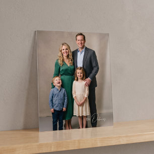 Enseigne de portrait de famille en acrylique sans