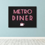 Enseigne de restaurant Art Déco Metro (Insitu (Plancher de Bois))