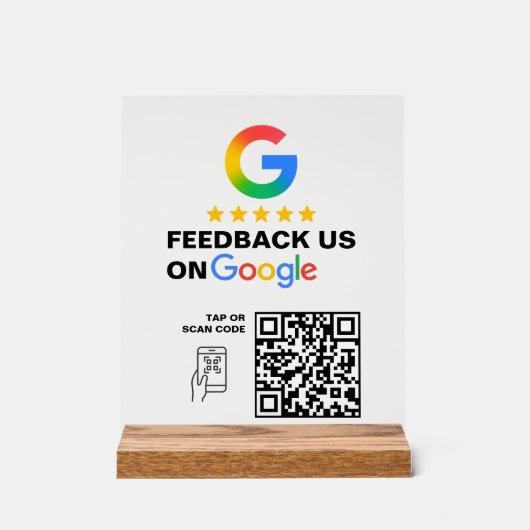 Enseigne de révision de code QR de logo personnali (Recto)