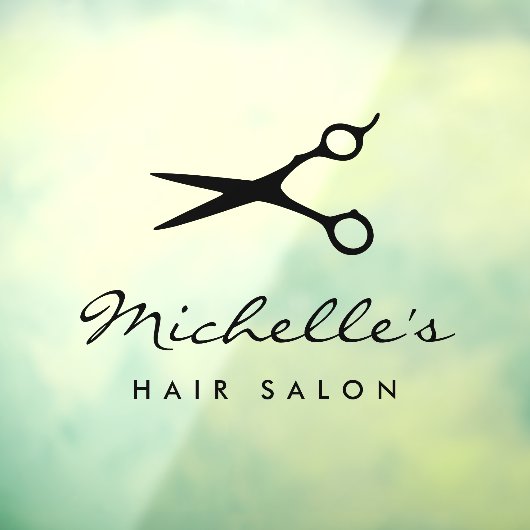 Enseigne de salon de coiffure logo autocollant pou (Feuille 3)